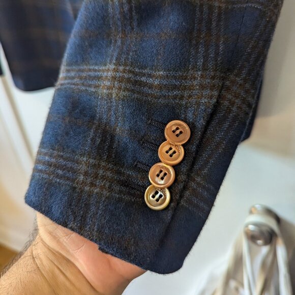 PAL ZILERI - 100% Cashmere check jacket - Sz 60 - Picture 4 of 7